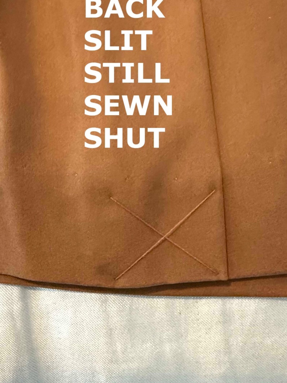 SKIRT, 100% SILK, COPPER COLOUR, SIZE 24, ELASTIC ON PART OF BACK WAIST, - Picture 7 of 16